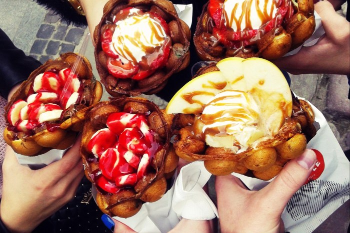 Coffee and waffles