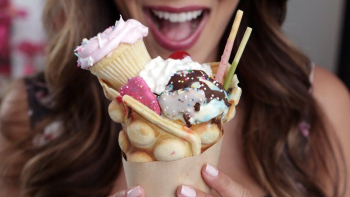 A man with ice cream