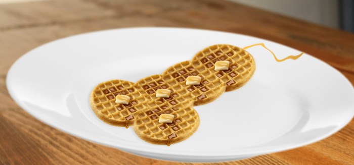 Eat waffles in a dream