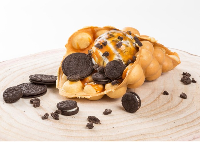 Viennese waffles on a plate