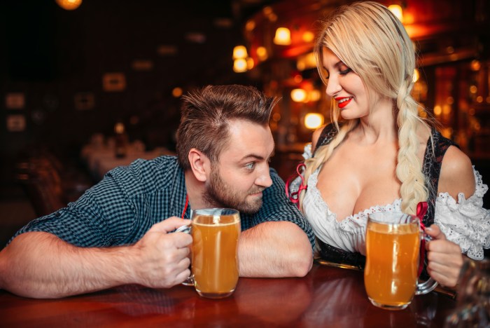The waiter's chest