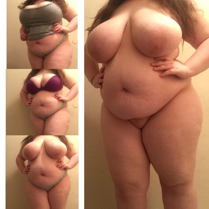 Naked fat women solo