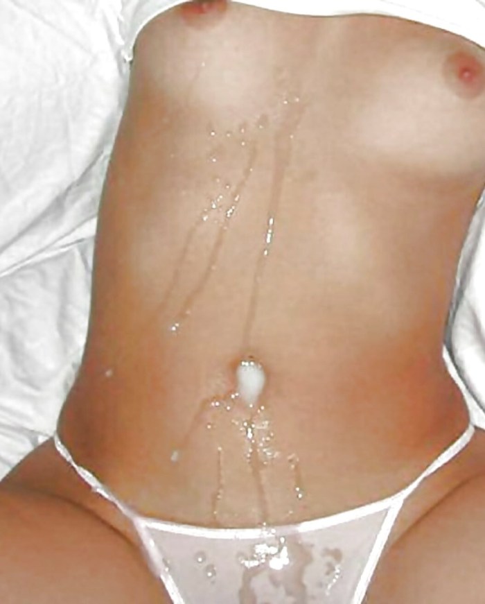Beautiful girls cum on their stomach