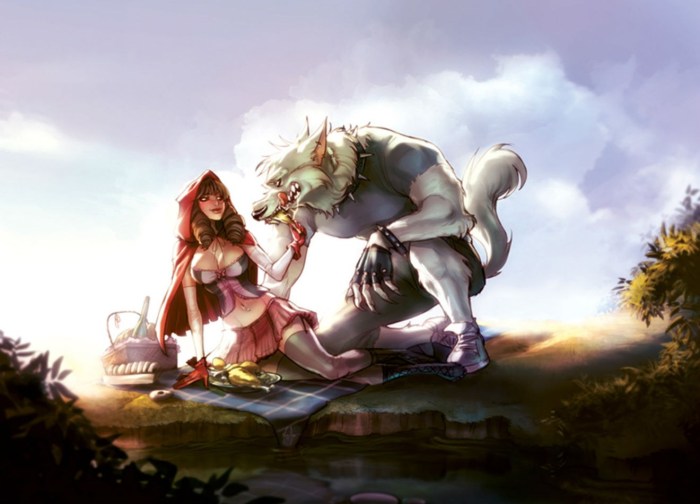 Red cap and gray wolf 18