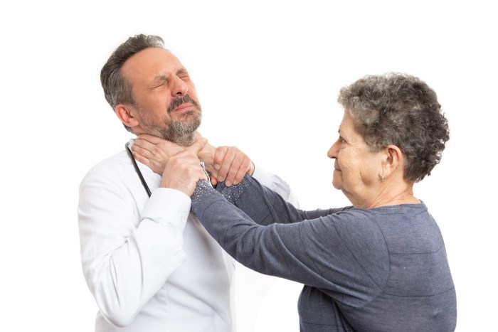 Two women are choked