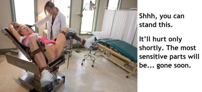 Masturbation with medical instruments