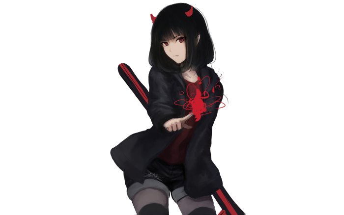 Anime art without a background for photoshop