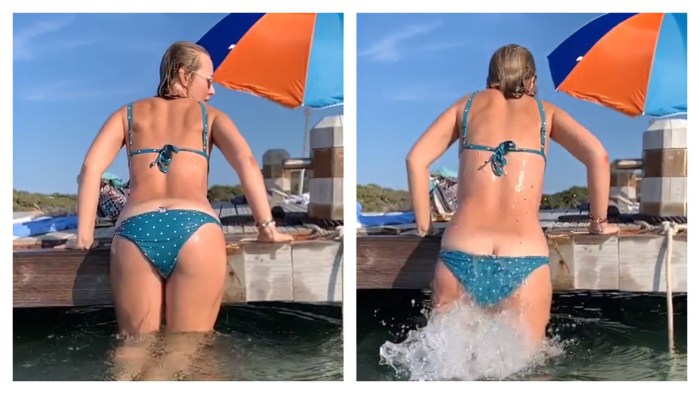 Ksenia Sobchak 2020 in a swimsuit