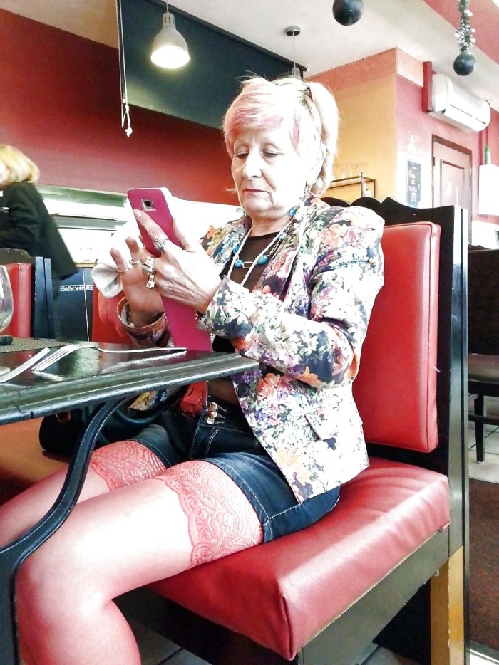 Older women in retro lingerie