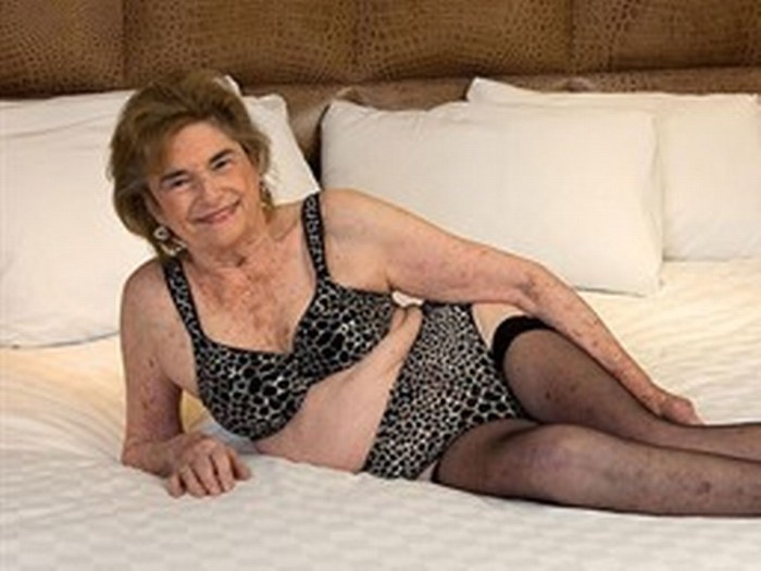 Large ladies in white underpants