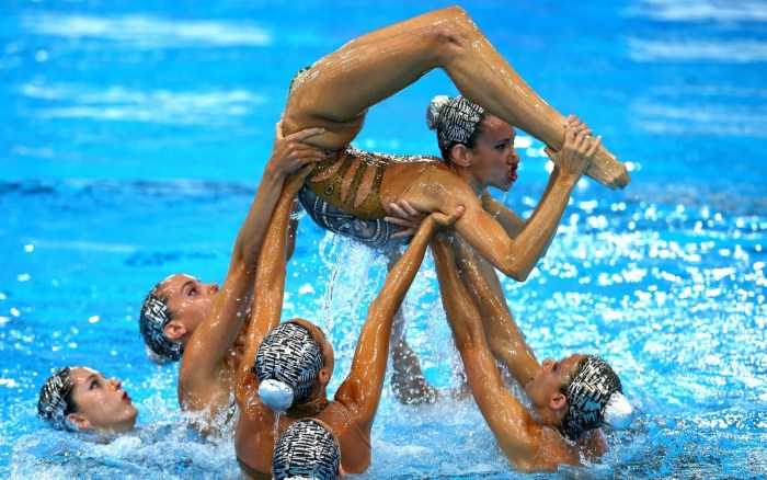 Synchronous swimming awkward moments
