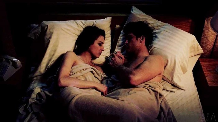 Hugs lying down