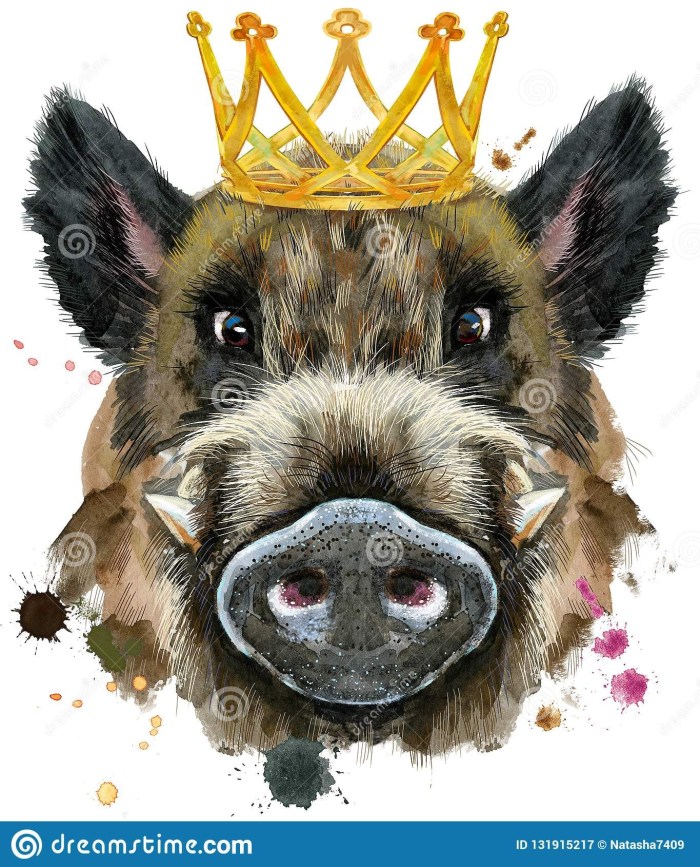 Boar in the crown