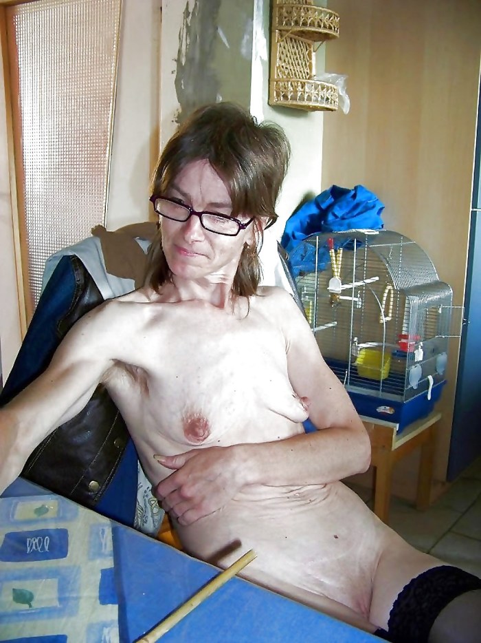 Thin women with sagging tits