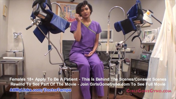 Girls in a gynecologist chair