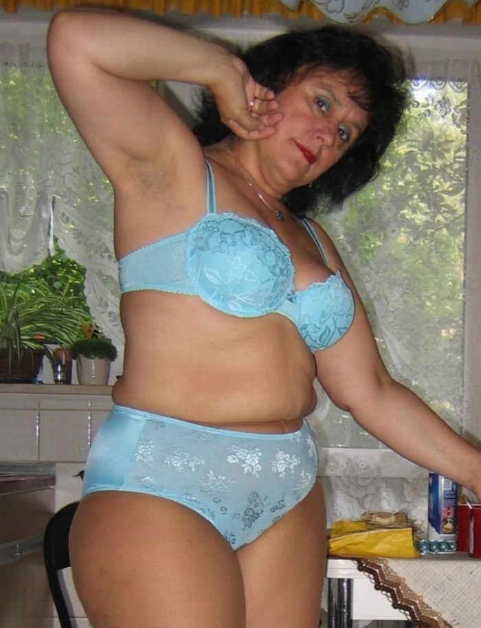 Thick old women in bras