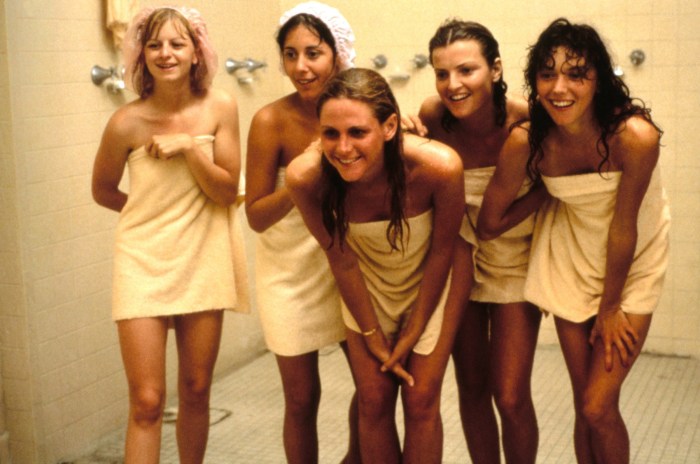 Girls in the school shower