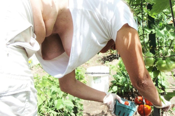 Panties math in the garden