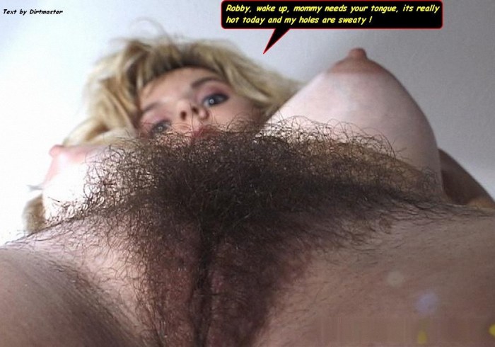 Very hairy pubis in women