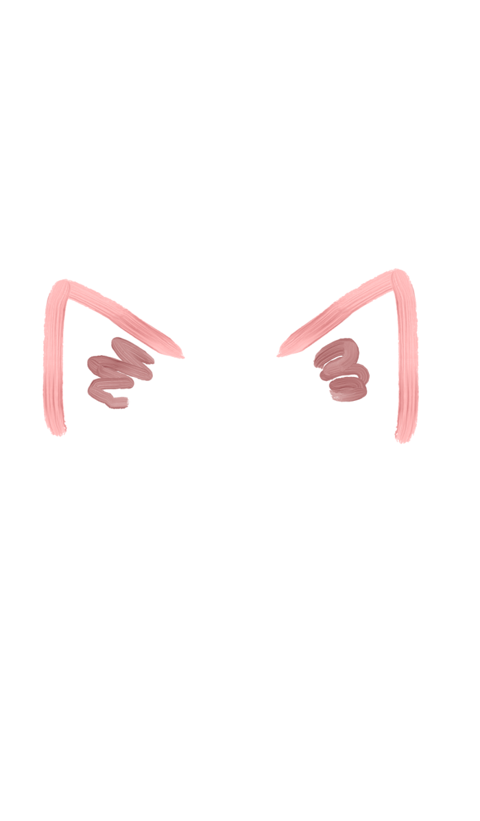 Cat ears on a transparent background