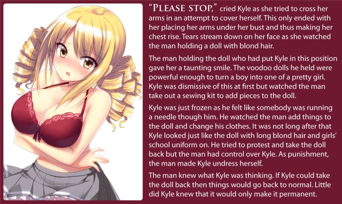 Anime Caption TG Transformation