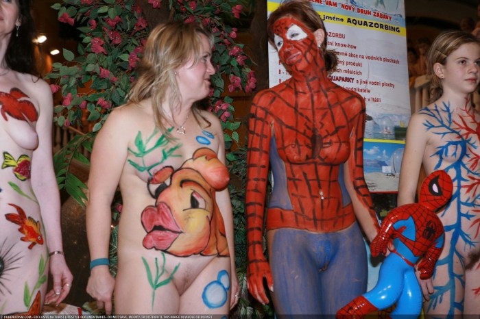 Family nudism Body Art