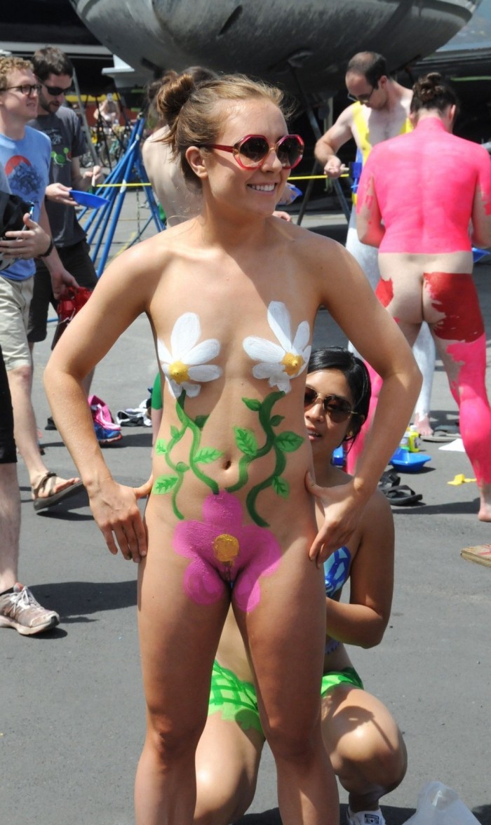 Naked nudist families Body Art