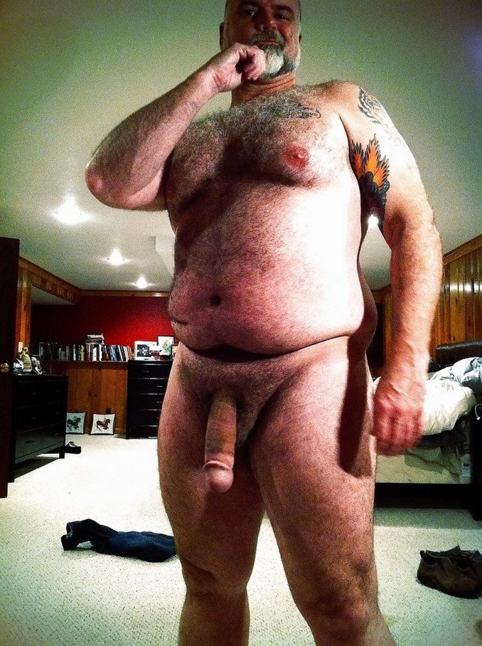 A mature man with a huge member