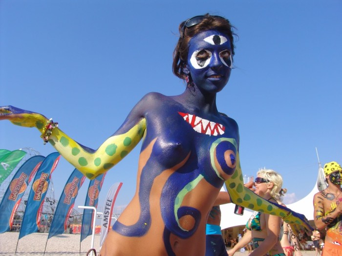 Painted female bodies