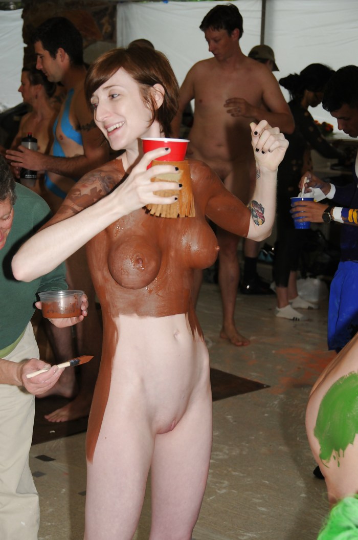 Naked women at the festival