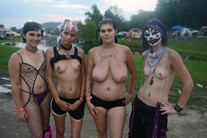A lot of naked hairy women