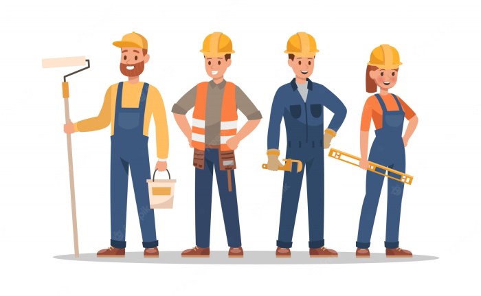 Workers at a construction site