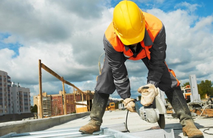 Working man and woman
