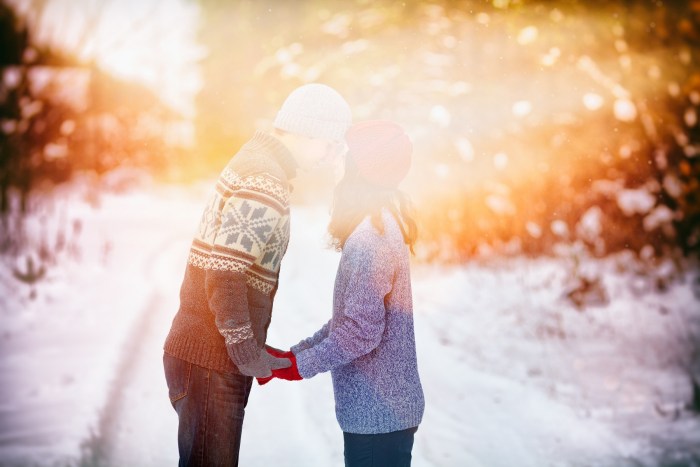 Winter the sun in love