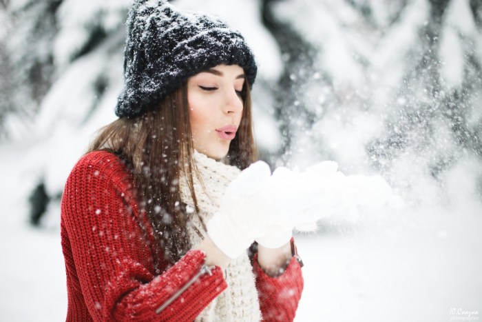 Girl in the snow