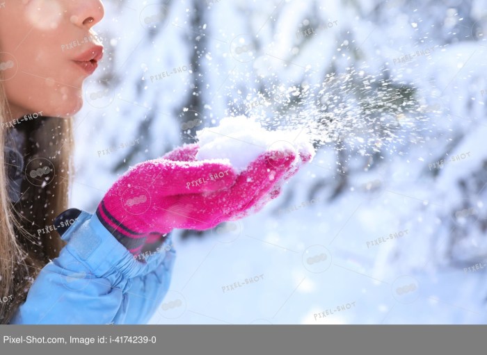 Blowing in the snow
