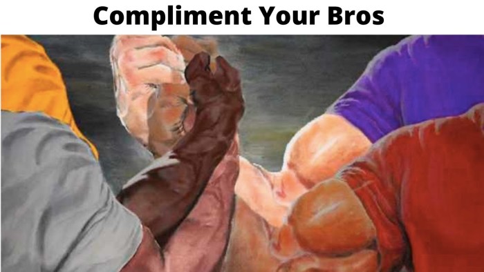 They squeeze the hands with a meme