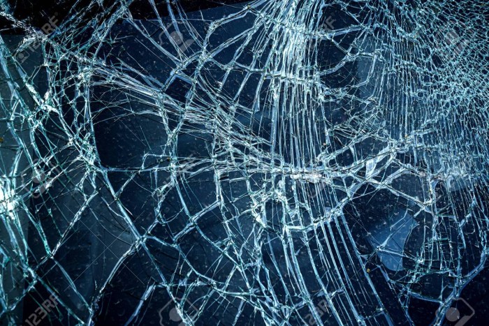 Pictures of cracks on glass