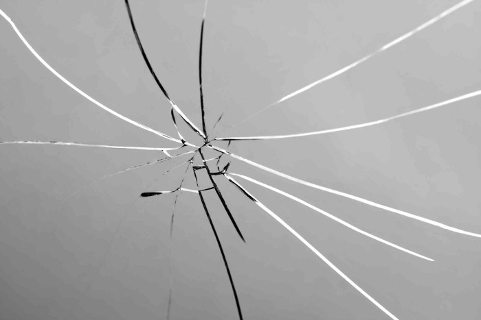 Crack on the glass
