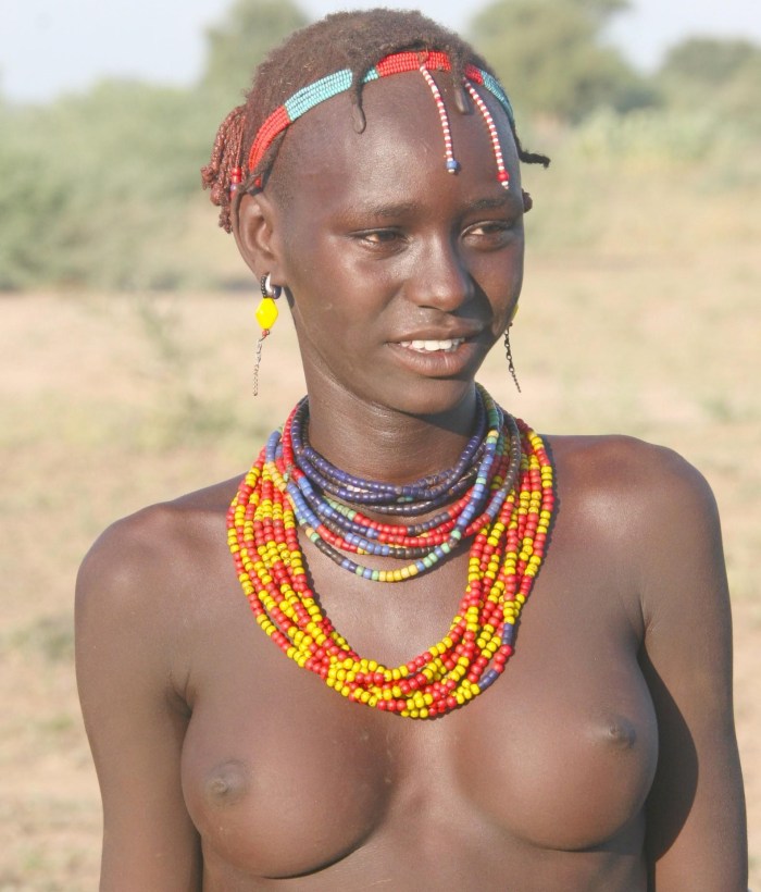 Naked women of African tribes