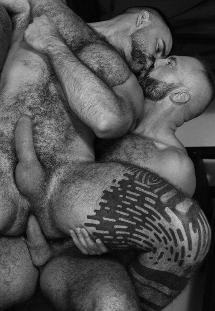 Hairy men with huge members