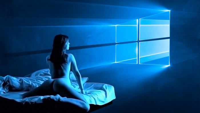 Peeping at the bedroom window