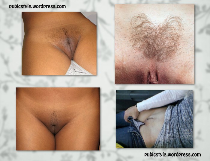Light hair on the pubis