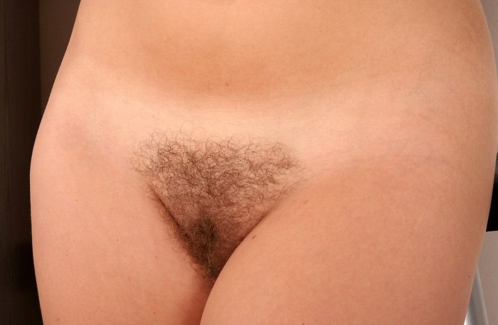 Naked hairy old women standing