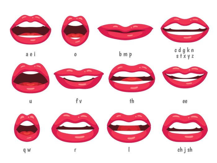 Animation of the mouth