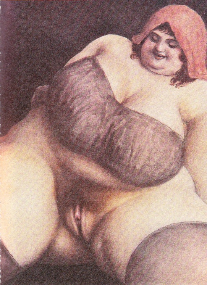 Naked hairy women in stockings retro