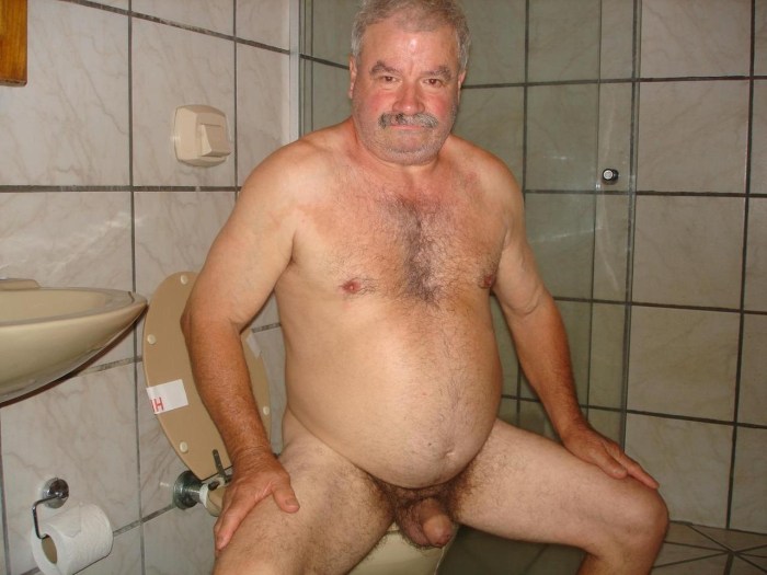 Naked hairy guys in a bath