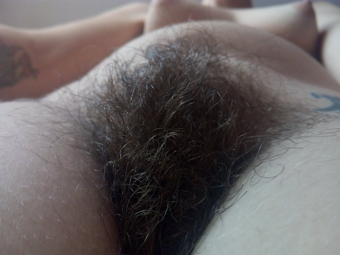 Hairy pussy in jeans