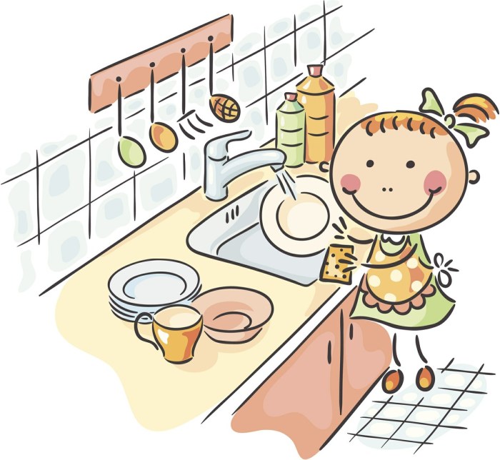 Anime girl in the kitchen