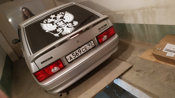 Pride sticker behind the VAZ 2114